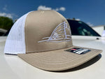 RLR Logo Hat- Khaki/ White